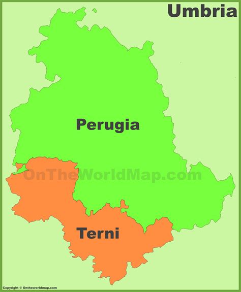 Umbria provinces map
