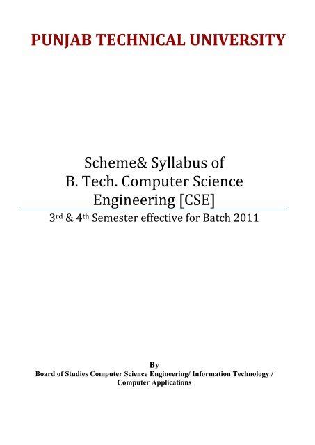 B.Tech Computer Science Syllabus 的图像结果