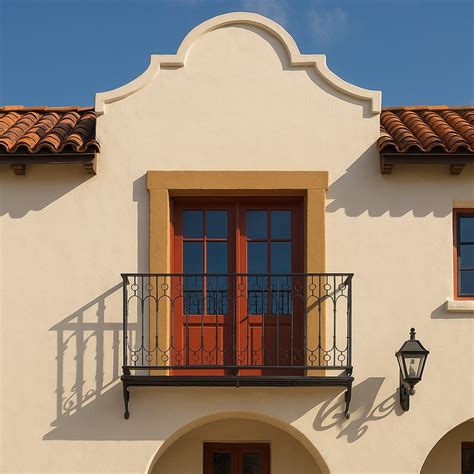 Elegant Wrought Iron Balcony Railing - Circular Scroll Design