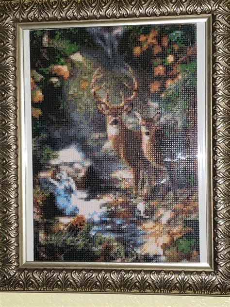 Diamond Art, Framed 17x14 3D Diamond Art Deer Painting - Etsy