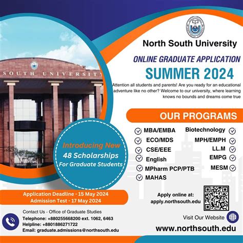 Graduate (Masters) Admission Summer 2024, North South University ...