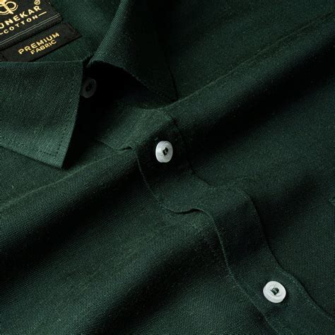 Forest Green Color Prime Linen Shirt For Men – Punekar Cotton