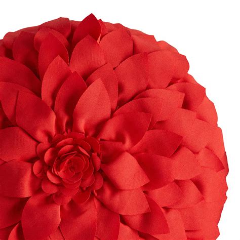 Poppy Red Petal Outdoor Throw Pillow, 18" | At Home