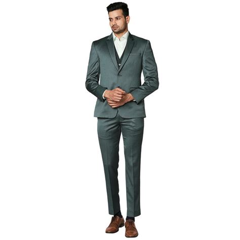Park Avenue Men Green Super Slim Fit Structured Suit – MyRaymond