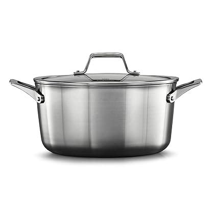 Buy Calphalon Premier Stainless Steel 6-Quart Stock Pot with Lid, 3 ...