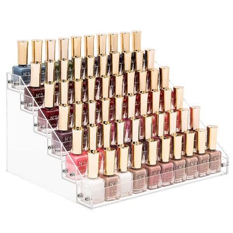Benbilry Benbilry Acrylic Nail Polish Holder 6 Tier Organizer Rack ...