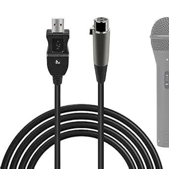 GEEKRIA for Creators USB to XLR Female Microphone Cable 10 ft / 3 M ...