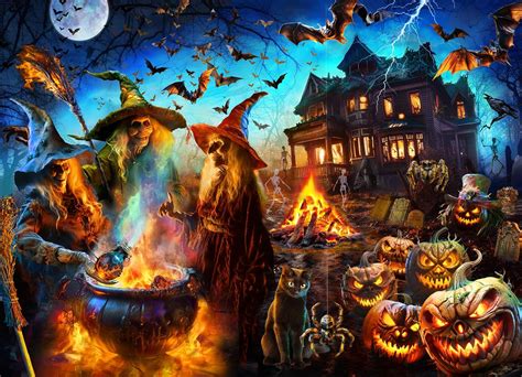 Halloween Witches Jigsaw Puzzle 1000 Piece by Vermont Christmas Company ...