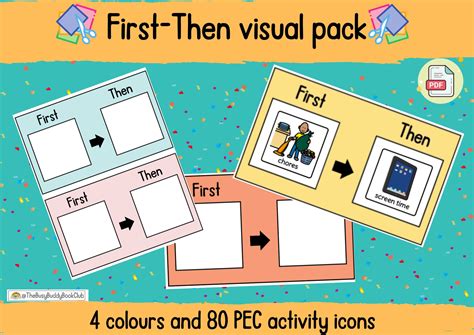First-then Visual Board Pack - Visual Schedule- Visual Support ...