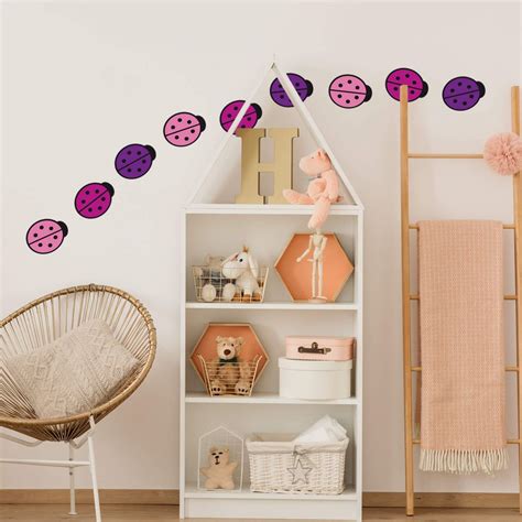 Pink Ladybug Set Wall sticker | wall-art.com