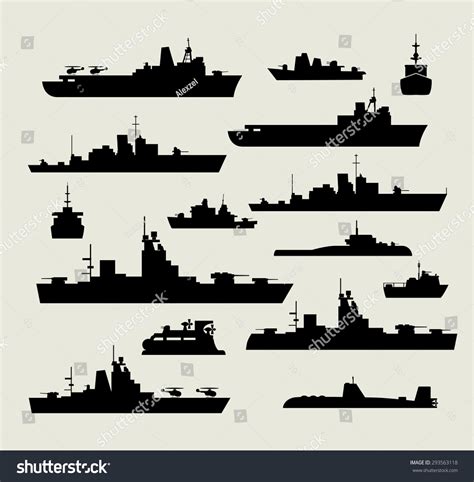 Navy Destroyer Silhouette