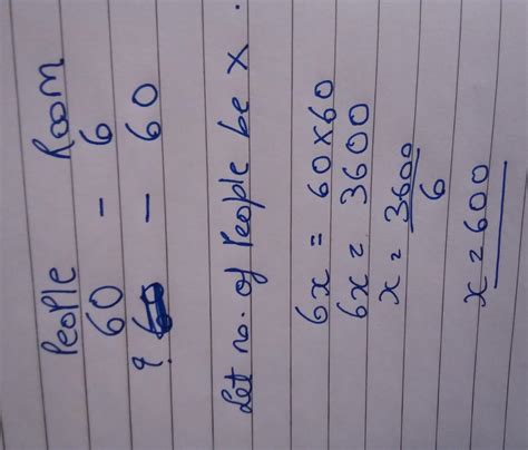 60 people can fit in 6 rooms. How many people can fit in 60 rooms ...