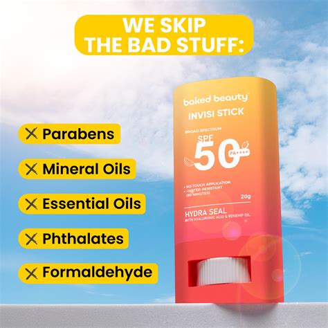 INVISI STICK – Broad Spectrum SPF 50 and PA++++ 20g – Baked Beauty
