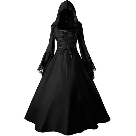 Gothic Medieval Ball Gown Floor Length Dress Prom Dress Juliet Sleeve ...