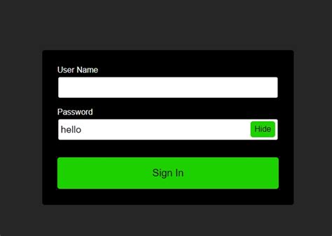 Image result for Username and Password HTML Code
