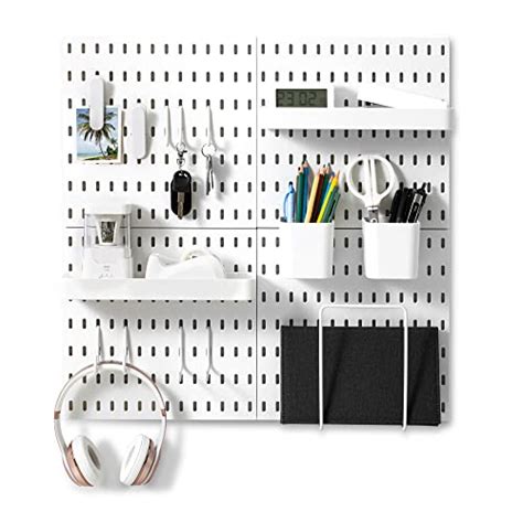VUSIGN Pegboard Combination Wall Organizer Kit, Wall Mount Display ...