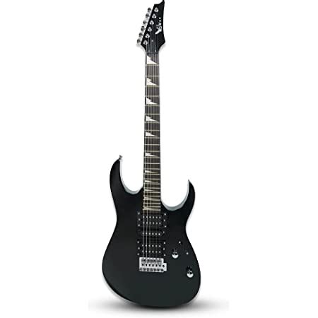 Swan7 S370 Double Cutaway 6 String Black Electric Guitar with Gig Bag ...