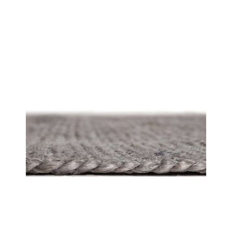 Unique Loom Braided Jute 10 X 14 (ft) Jute Gray Indoor Solid Area Rug ...
