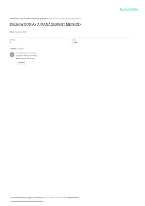 Principles of management module 1 - Management Skills In order to ...