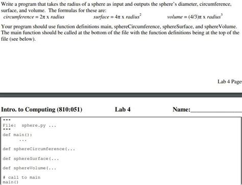 Image result for Write a Python Program to Get the Volume of Sphere with Radius 6