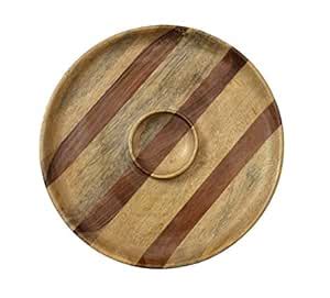 Buy Unique Crafts Wood Thali|Plate for Daily Use (Brown,Beige) Online ...