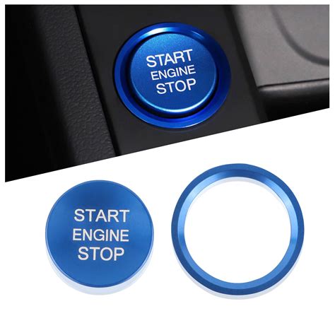 Snapklik.com : Audi Compatible Push Start Button Cover - Cool Aluminum ...