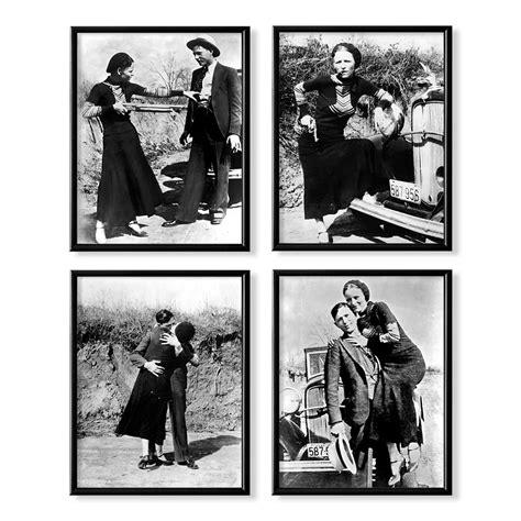 Buy Bonnie and Clyde Pictures for Wall - Vintage Gangster s Wall Decor ...