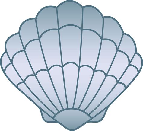 Blue Seashell - Free Clip Art