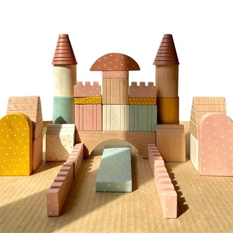 Wooden Building Blocks Toys Set Imagination and Creativity - Large Blo ...
