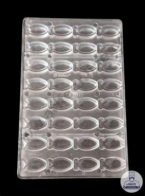 FineDecor 32 Cavity Fish Shape Polycarbonate Chocolate Mold - ( YBS-06 ...