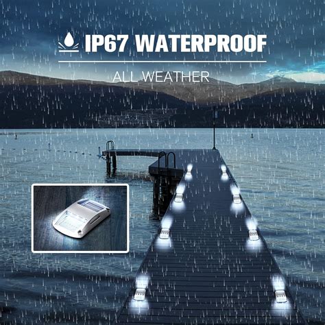 Buy VOLISUN Driveway Lights Solar Dock Lights,12 Pack Solar Deck Lights ...