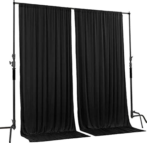 Boltove® Black Wrinkle Free Decoration Backdrop Curtain Drapes Black ...