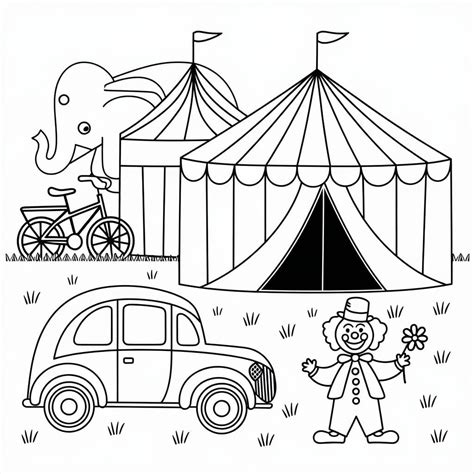 The Circus coloring page - Download, Print or Color Online for Free
