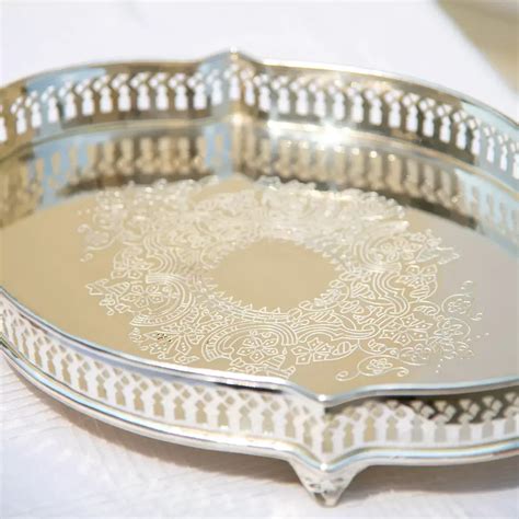 Decorative Trays | Victorian Curve Tray Large Silver – The Purple Pony