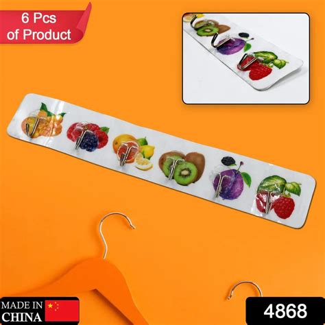 Transparent adhesive wall hooks – 6 pcs set – MaxSmile