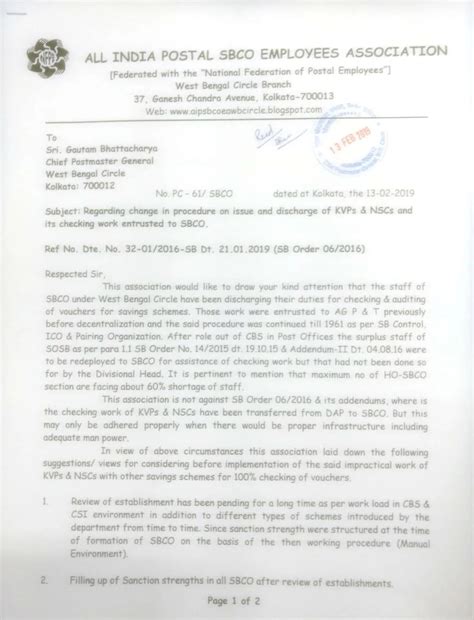 Regarding change in procedure on issue and discharges of KVPs & NSCs ...