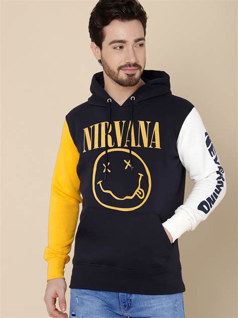 Nirvana Navy Hoodie For Men – Free Authority