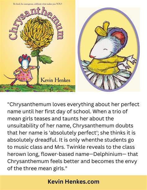Chrysanthemum Book Clipart Chrysanthemum By Kevin Henkes