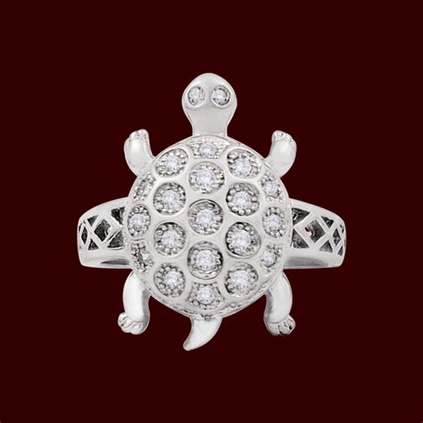 Tortoise RIng in Pure Silver for Men Women online @ USA UK