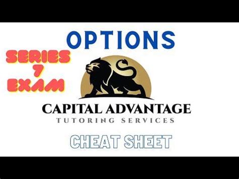 Options Cheat Sheet Explained: Series 7 Exam Prep #options #series7exam ...