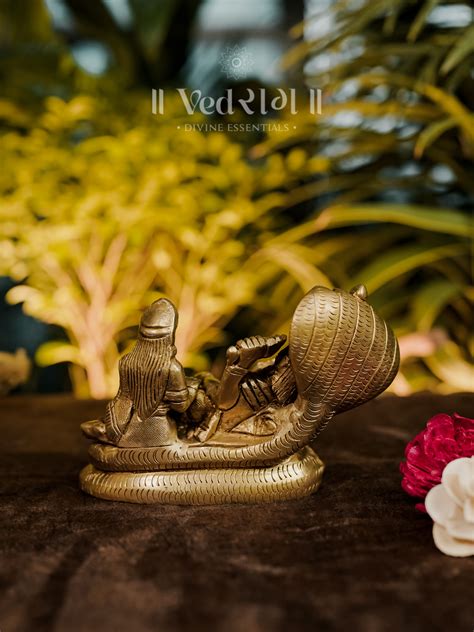 Brass Lakshmi Vishnu | Handcrafted Brass Idol of Lord Vishnu & Goddess ...