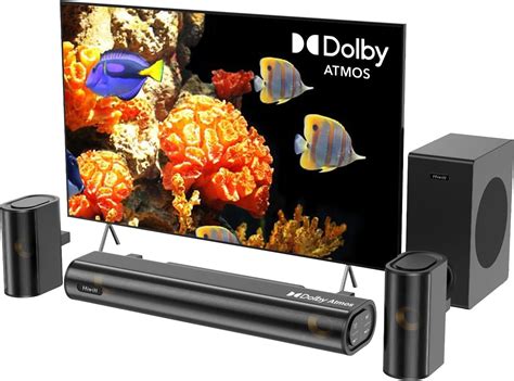 Amazon.com: Hiwill 4.1ch Dolby Atmos Soundbar, 300W Sound Bars for ...