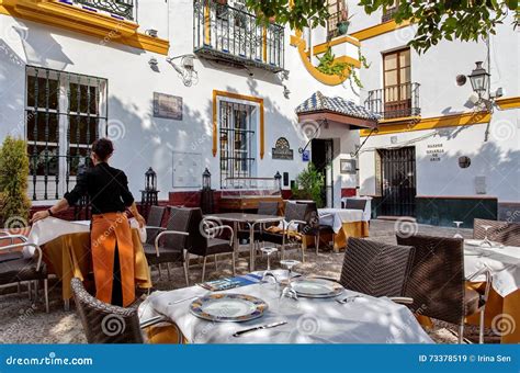 Tipical Restaurant in Santa Cruz Quarter, Seville, Andalucia, Spain ...