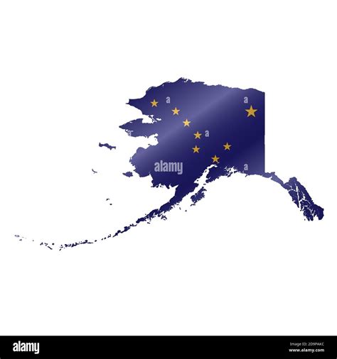 Waving flag map of Alaska. Vector illustration Stock Vector Image & Art ...