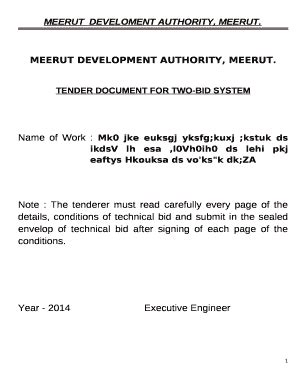 MEERUT DEVELOPMENT AUTHORITY, MEERUT Doc Template | pdfFiller