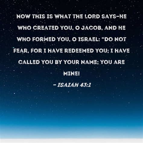 Bible Isaiah 43 1 4