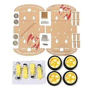 4WD Smart Robot Car Chassis Kits with Speed Encoder : Amazon.in: Toys ...