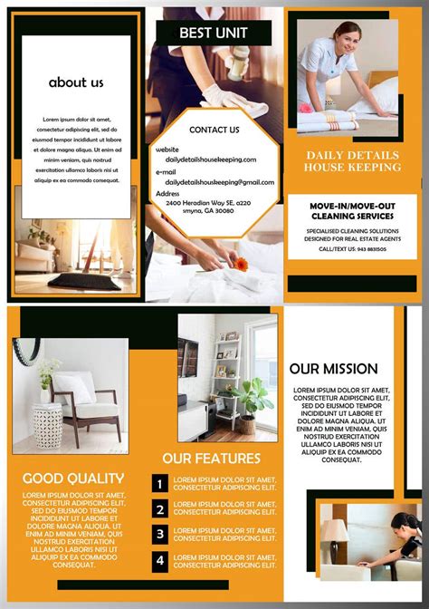 Entry #24 by Suroor143 for Trifold Brochure Design for my Housekeeping ...
