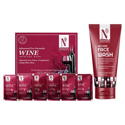 Buy NutriGlow Natural's Advanced Pro Wine Facial Kit & Face Wash Online