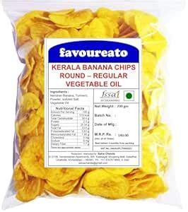 Favoureato Kerala Banana Chips – Round – Regular – Vegetable Oil – 200 ...